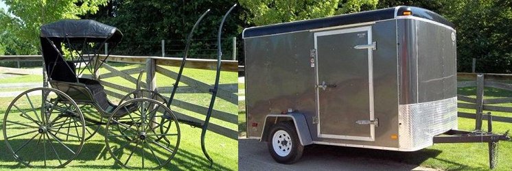 Restored buggy and optional new trailer