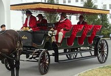 Express Carriage arrives at Greenbrier entrance